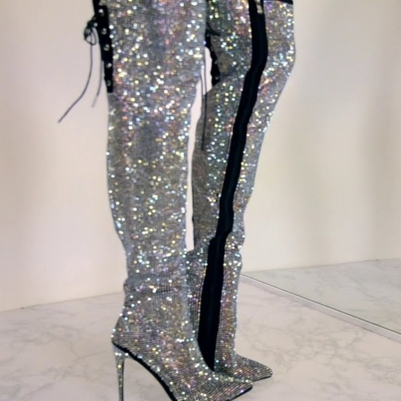 𝙇𝙖𝙨𝙩 𝙎𝙞𝙯 7 💎Swarovski Over Knee Boot - Picture 8 of 8